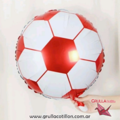 GLOBO PELOTA ROJO Y BLANCO 45 cm
