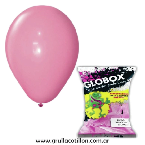 BOLSA GLOBO PERLADO ROSA 12" x50