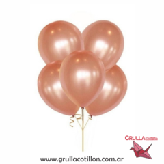 GLOBO PERLADO ROSE GOLD 12" x10