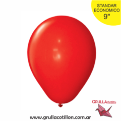 GLOBO STANDAR ROJO 9" x10