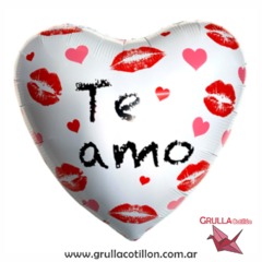 GLOBO CORAZON TE AMO BESOS 18" - comprar online