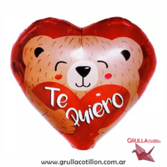 GLOBO CORAZON OSITO TE QUIERO 18"