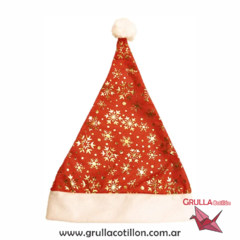 GORRO PAPA NOEL STAMPING METALIZADO