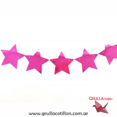 GUIRNALDA ESTRELLAS FUCSIA