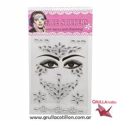 FACE STICKER CHICO PLATEADO