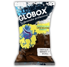 BOLSA GLOBO STANDAR COLOR CHOCOLATE 12" x50