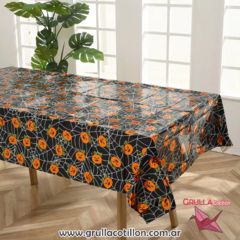 MANTEL PLASTICO HALLOWEEN NEGRO