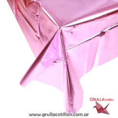 MANTEL METALIZADO ROSA