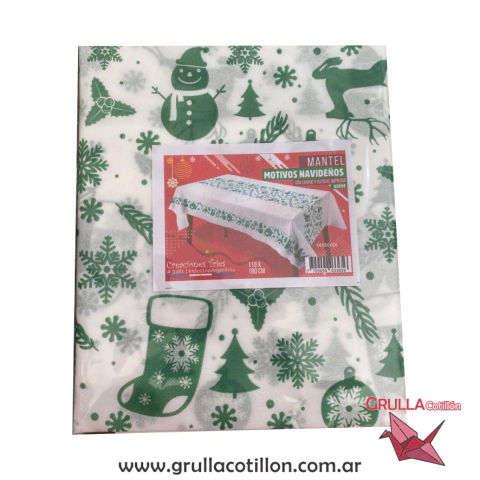 MANTEL NAVIDAD VERDE