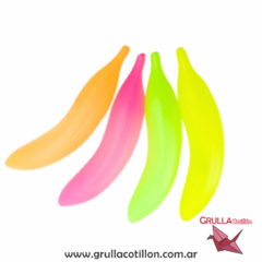 MARACAS FLUO FORMA BANANA x5