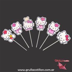 MINI TOPPER SILUETA HELLO KITTY x6 en internet