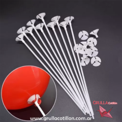 BOLSA PALITOS PARA GLOBOS BLANCOS x100