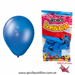 PACK GLOBO PERLADO 9" AZUL x25