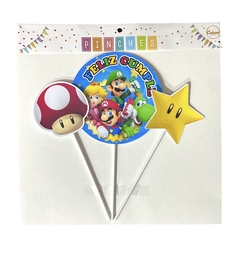 CAKE TOPPER x3 - MARIO BROS