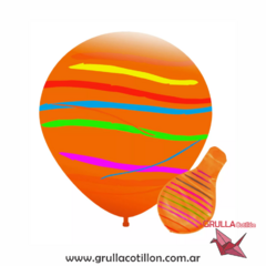 Imagen de GLOBO PIÑATA RAYADA (Elegir color)