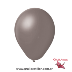 GLOBO PERLADO PLATEADO 12" x10