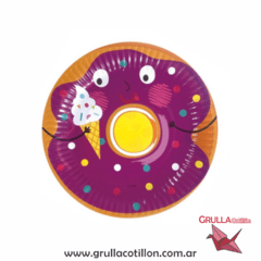 PLATO DONA CON HELADO x 6 unidades