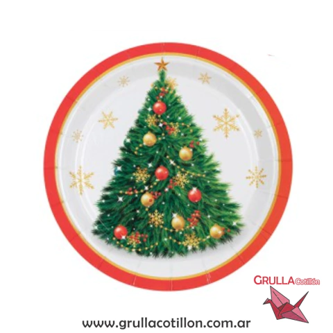 PLATO NAVIDAD ARBOLITO x6