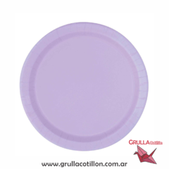 PLATO REDONDO LILA PASTEL x8