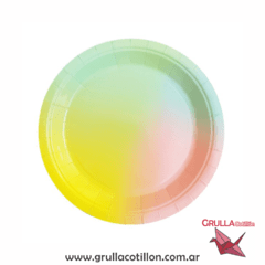 PLATO COLOR PASTEL DEGRADE x 6 unidades