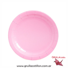 PLATO REDONDO ROSA PASTEL x8 - comprar online