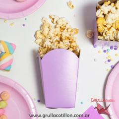 CAJITAS POCHOCLERA LILA PASTEL x10