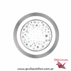 POSA VASOS ESTRELLAS PLATEADAS x12