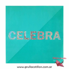 SERVILLETA CELEBRA VERDE AGUA x12