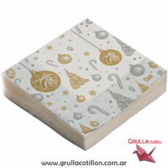 SERVILLETA NAVIDAD PREMIUM BLANCA x20