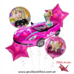 SET 5 GLOBOS BARBIE EN AUTO - comprar online