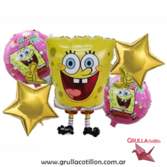 SET 5 GLOBOS BOB ESPONJA - comprar online