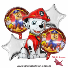 SET 5 GLOBOS PAW PATROL - MARSHALL - comprar online