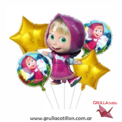 SET 5 GLOBOS MASHA - comprar online