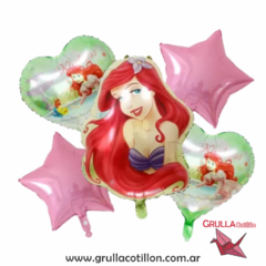 SET 5 GLOBOS LA SIRENITA ARIEL - MEDIO CUERPO