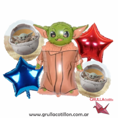 SET 5 GLOBOS BABY YODA