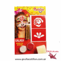 KIT MAQUILLAJE HALLOWEEN CON ACCESORIOS - CALACA