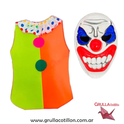 SET DISFRAZ HALLOWEEN - PAYASO IT