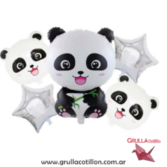 SET 5 GLOBOS OSO PANDA - comprar online