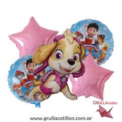 SET 5 GLOBOS PAW PATROL - SKYE - comprar online