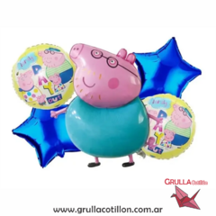 SET 5 GLOBOS PEPPA PIG - PADRE - comprar online