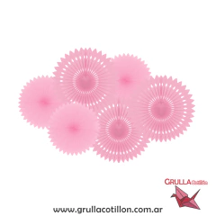 KIT GUIRNALDAS 6 ABANICOS ROSA