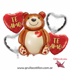 SET 5 GLOBOS OSO TE AMO