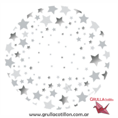 PLATO DE SITIO ESTRELLAS PLATEADAS x24