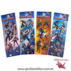 PLANCHITA DE STICKERS - CAPITAN AMERICA