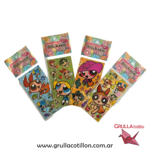 PLANCHITA DE STICKERS - LAS CHICAS SUPERPODEROSAS