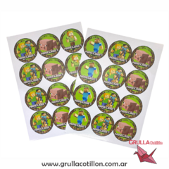 STICKERS MINECRAFT x24