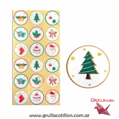 STICKER NAVIDAD PLANCHA x18