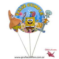 CAKE TOPPER x3 - BOB ESPONJA - comprar online