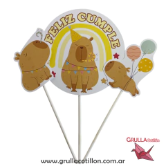 CAKE TOPPER x3 - CAPIBARA - comprar online