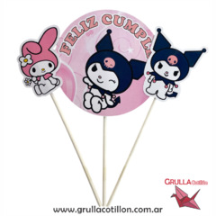 CAKE TOPPER x3 - KUROMI - comprar online
